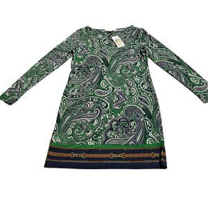 MICHAEL Michael Kors Paisley Chainlink Long sleeve Shift Dress Size S Small NWT